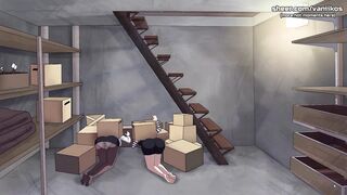 Step siblings Naruto & Kunoichi take turns on big cock in hot threesome action