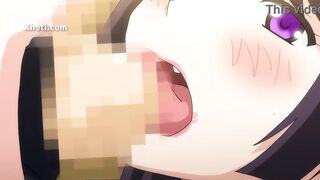 Watch this anime babe's perfect tits bounce while she takes a cumshot in her mouth and gets a creampie - 5 image