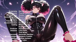 Sexy hentai babe with big tits fucks rich guy in car while infatuated guy watches in awe