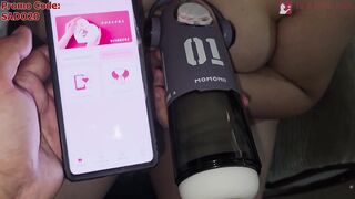 BeYOUrlover's skull man toys make him cum hard while I suck his balls - 4 image