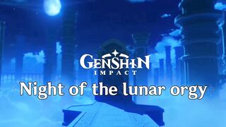 Alice, Nicole, Lauma, Klee take part in a wild lunar orgy with cum in mouth and creampies galore!