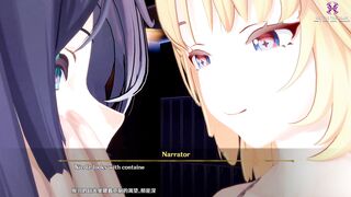 Alice, Nicole, Lauma, Klee take part in a wild lunar orgy with cum in mouth and creampies galore!