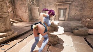 Lara's Secret Totem: Helping Herself to a Creampie on the Floor in 3D Hentai