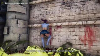 Lara's Secret Totem: Helping Herself to a Creampie on the Floor in 3D Hentai - 10 image