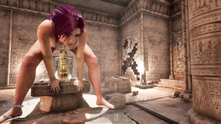 Lara's Secret Totem: Helping Herself to a Creampie on the Floor in 3D Hentai - 4 image