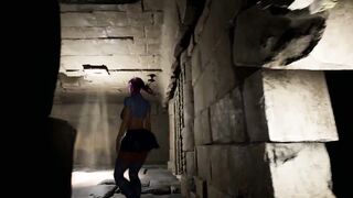 Lara's Secret Totem: Helping Herself to a Creampie on the Floor in 3D Hentai