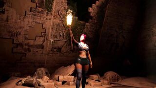 Lara Croft takes on the Anal Cave Challenge in a 3D Hentai Game with Big Tits and Cute Outfit - 4 image