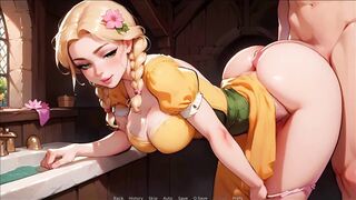 Boss with massive cock fucks his employee in a sexy outfit and pink panties