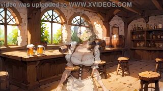 Boss with massive cock fucks his employee in a sexy outfit and pink panties