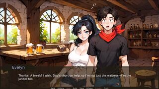 Boss with massive cock fucks his employee in a sexy outfit and pink panties