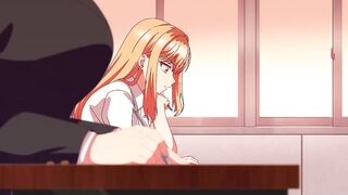 Experience the ultimate ASMR with this busty hentai - Young girl tries your cock