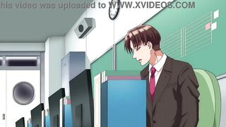 Experience the ultimate ASMR with this busty hentai - Young girl tries your cock