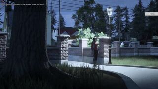 Stepdaughter masturbates while watching stepmom and stepdad - A Hentai game with big boobs and a cute outfit - 10 image