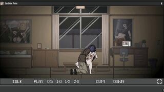 Watch as I rub my dick on the wet pussy of my sexy mistress in a Japanese hentai game