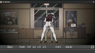Watch as I rub my dick on the wet pussy of my sexy mistress in a Japanese hentai game