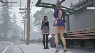 Kira gets caught jerking off in the toilet and punished with a huge creampie in hentai game