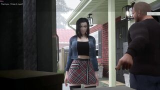 Kira gets caught jerking off in the toilet and punished with a huge creampie in hentai game