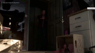 Kira gets caught jerking off in the toilet and punished with a huge creampie in hentai game