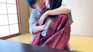 Enoshima.. I suddenly licked Maria's breasts after breakfast at the inn, Japanese amateur henta