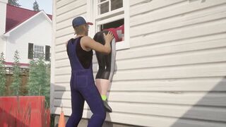 Horny couple invites a girl for a wild orgy with a massive dick and huge boobs in Hentai Game 3D Animation