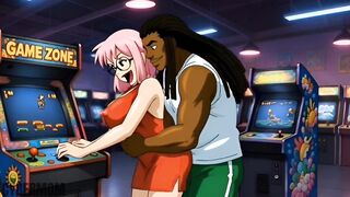 Watch my busty stepmom get her panties ripped off in a retro game and get fucked hard!