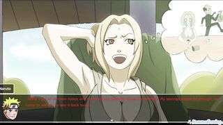 Naruto and Ino Yamanaka team up to suck on a hard cock in Living With Tsunade's ecchi video - 2 image