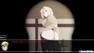 Naruto and Ino Yamanaka team up to suck on a hard cock in Living With Tsunade's ecchi video - 8 image