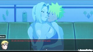 Naruto and Tsunade engage in a steamy, animated hentai game in "Sleepover" - Living With Tsunade (v0