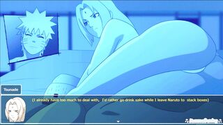 Naruto and Tsunade engage in a steamy, animated hentai game in "Sleepover" - Living With Tsunade (v0