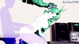 Adamski and Kiriko's intense sex session in Dueling Masters Play's Hentai