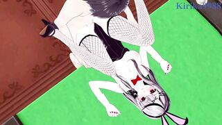 Sakamata Chloe and Bunny Girl get wild with a big-breasted babe inoppai!