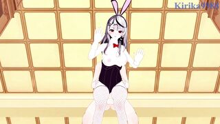 Sakamata Chloe and Bunny Girl get wild with a big-breasted babe inoppai!