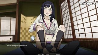 Naruto: Kunoichi Trainer: 18yo Hina and her busty body get their tight pussy creampied in Naruto anime hentai game