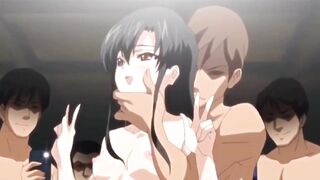 Blonde submissive President gets her holes drilled in a wild gangbang