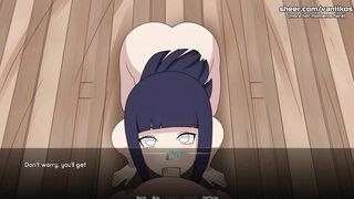 Naruto: Kunoichi Trainer - Hot 18yo Hinata Hyuga Teen Blowjob & Double Penetration Anal Sex with Naruto's Big Boobs