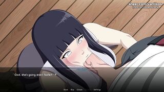 Naruto: Kunoichi Trainer - Hot 18yo Hinata Hyuga Teen Blowjob & Double Penetration Anal Sex with Naruto's Big Boobs - 8 image