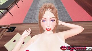 Get intimate with Amber in stockings in 3D animation with tight pussy and doggystyle cowgirl POV - 10 image