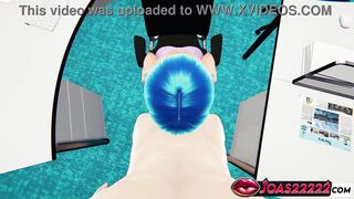 Elisa, the naughty office slut, gives a POV handjob, gets a cumshot, and gets a footjob in pantyhose - 7 image