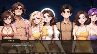 Get ready for a wild outdoor hentai with a busty babe in a sexy outfit! - 5 image