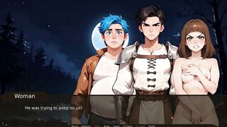 Get ready for a wild outdoor hentai with a busty babe in a sexy outfit!