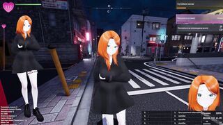 Watch this naughty chick undress in public & get caught by a gangbang 3D hentai!