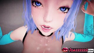 Brighid's tight pussy gets filled with cum in 3D animation - POV Doggystyle missionary and creampie on the floor