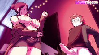 Cute MILF gets her big tits and ass pounded in this Lewdfroggo hentai animation