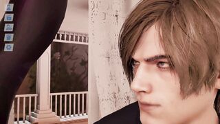 Leon from Resident Evil takes Ari from KDA's tight pussy on a massive cock in 3D Hentai Game