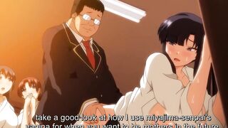 Brunette Sub gets a messy creampie in Hentai Episode 4