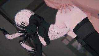 Bound Android & POV 3D Hentai - Busty Japanese hentai game with cum-filled anal and creampie action!