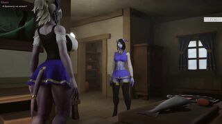 Huge cock surprises Draenei girl in 3D animated hentai game with a huge creampie