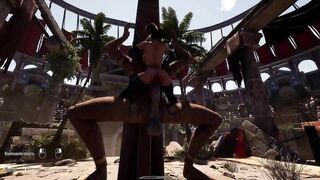 Lara Croft awakens an ancient statue and gets rhythmically fucked in 3D hentai - 4 image
