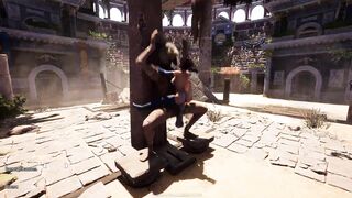 Lara Croft awakens an ancient statue and gets rhythmically fucked in 3D hentai - 9 image