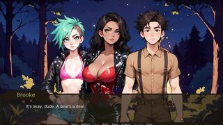 Watch this GOTH babe get a messy cumshot in her tiny tits in Taboo Hentai Game Ep.16
